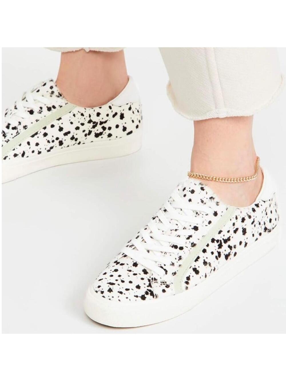 Madewell Sidewalk Low-Top Sneakers in Spatter-Painted Calf Hair